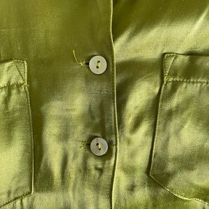 Mirrors green silky top